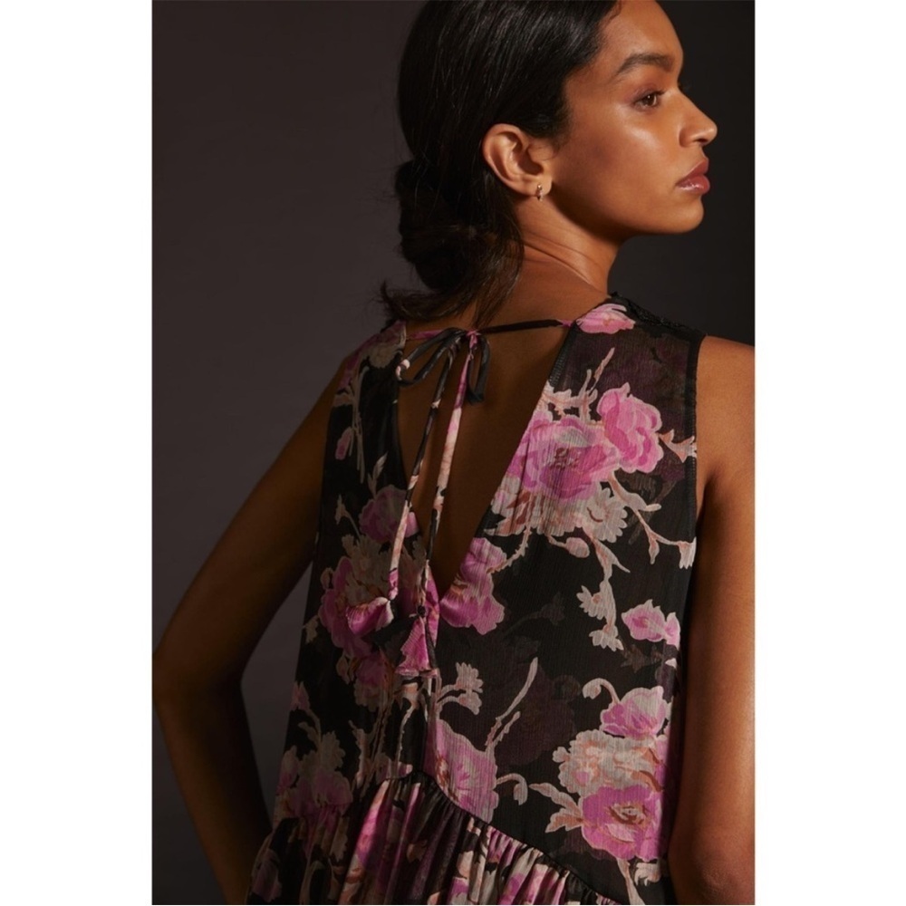 Anthropologie MISA Tie-Back Maxi Dress XS/S | Boho Chic Flowy Summer Dress - Picture 4 of 15